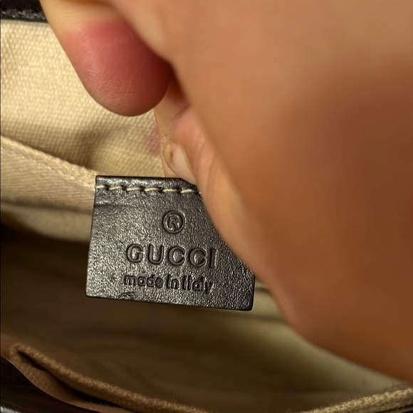 Gucci Brown and Tan Shoulder Bag with Chain Strap - Picture 5 of 16